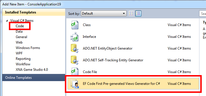 Entity Framework Code First View Generation Templates On Visual Studio ...