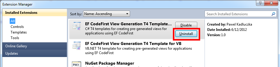 Entity Framework Code First View Generation Templates On Visual Studio ...