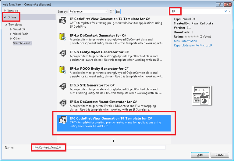 Entity Framework 6 and pre-generated views – Code, the Universe and ...